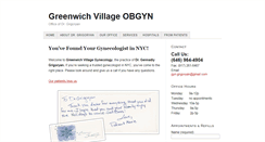 Desktop Screenshot of greenwichvillagegyn.com