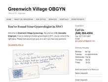 Tablet Screenshot of greenwichvillagegyn.com